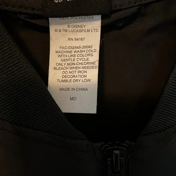 NWT Disney Star Wars Stormtrooper lightweight bomber style jacket. - Picture 7 of 13